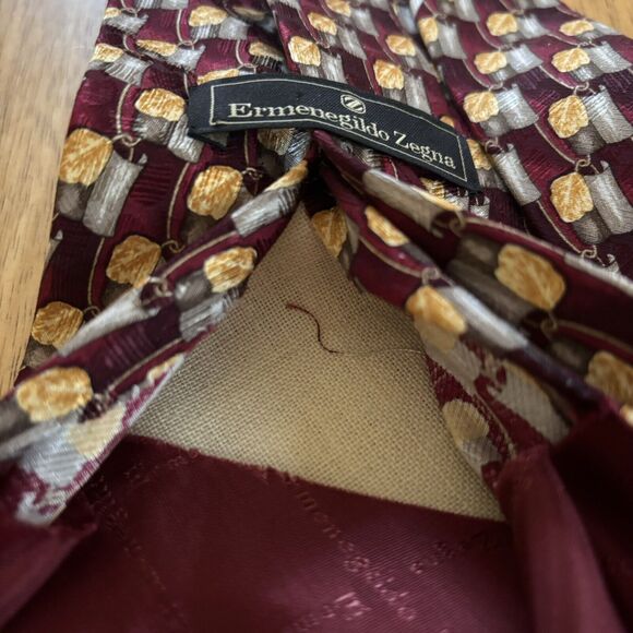 Ermenegildo‎ Zegna Silk Tie Multicolor Abstract Floral Pattern Designer Necktie - Picture 10 of 10